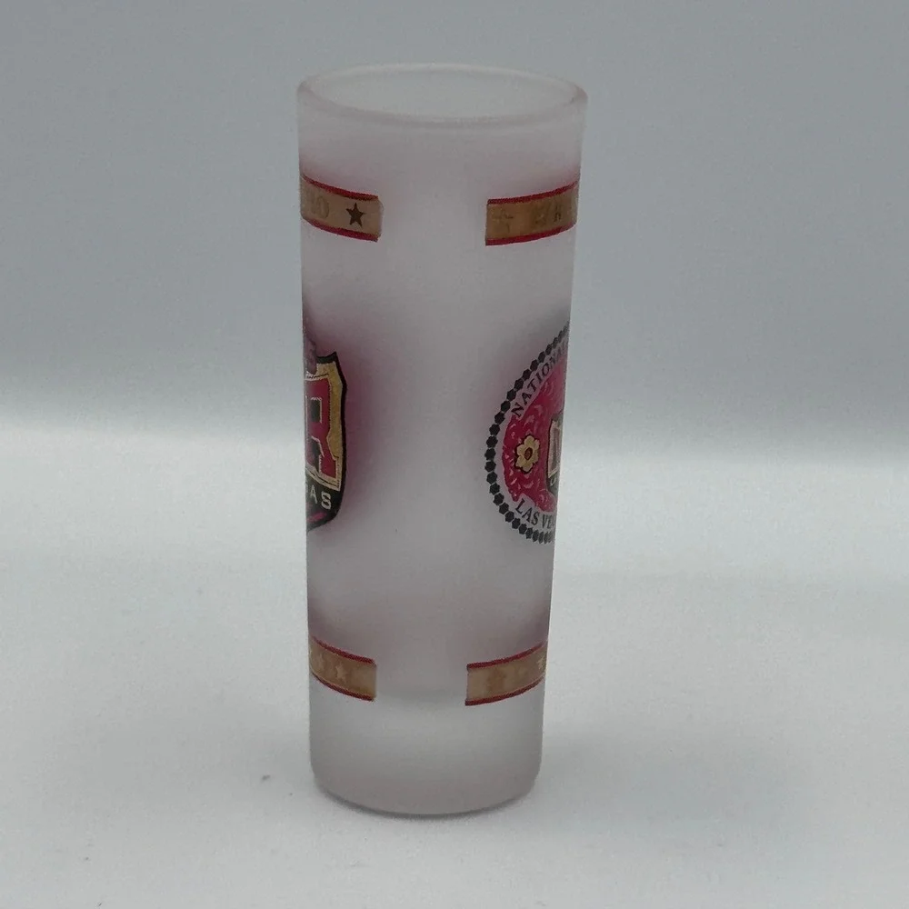 Wrangler NFR 2015 Las Vegas National‎ Finals Rodeo Frosted Tall Shot Glass PRCA